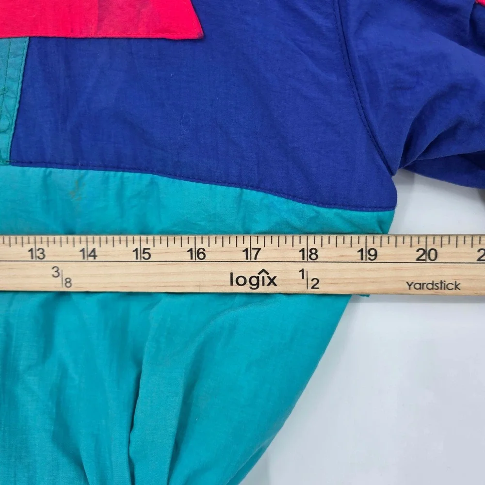 Vintage Club Attivo Ski Suit Teal Purple Pink Colorblock Boys 12 Retro 80s 90s
